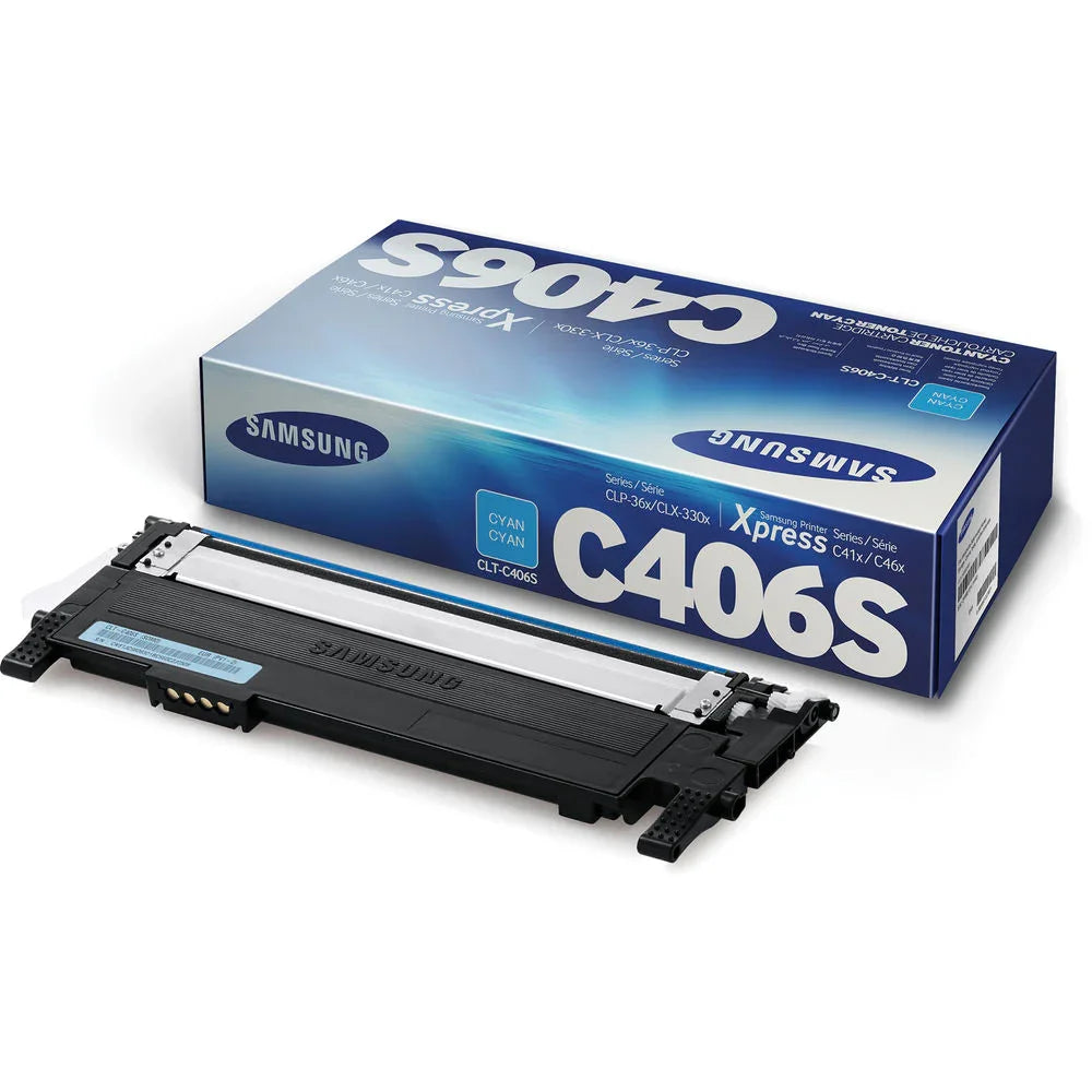Samsung CLT-C406S Cyan CLP360/365, CLX 3300/3305 Toner Cartridge - eBuy UAE